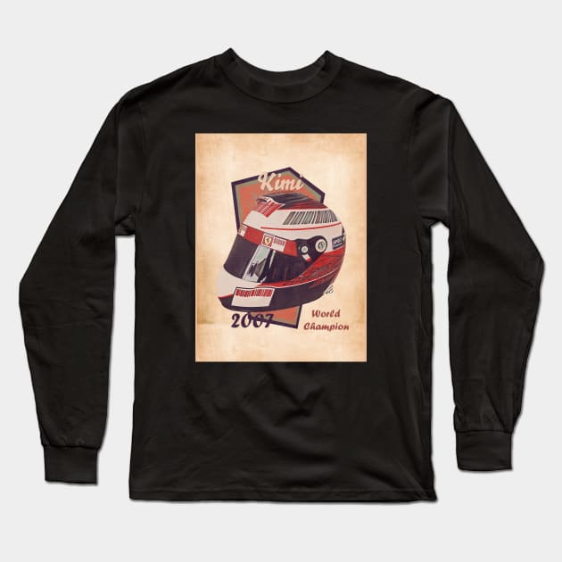 2007 Kimi Raikkonen Long Sleeve T-Shirt by Popcult Posters